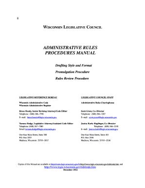 Fillable Online Docs Legis Wisconsin Drafting Style And Format Docs