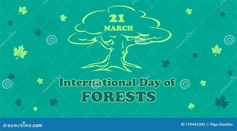 International Day of Forests. 21 March. Vector Stock Vector - Illustration of international ...