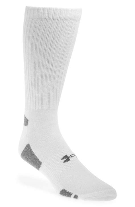 Under armour Heatgear 'trainer' Crew Socks in White for Men | Lyst