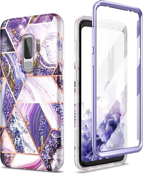 i Blason Hülle Kompatibel für Samsung Galaxy S9 Glitzer 360 Grad