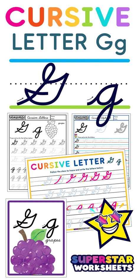 Cursive G - Superstar Worksheets