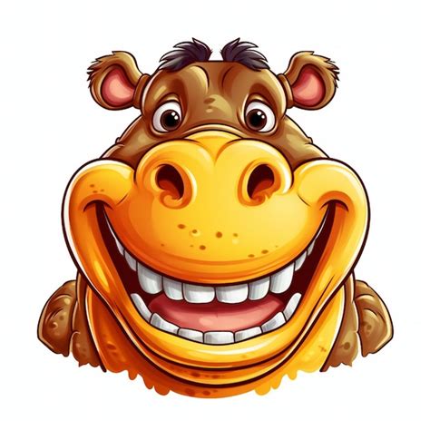 Premium AI Image A Cartoon Hippo With A Big Smile