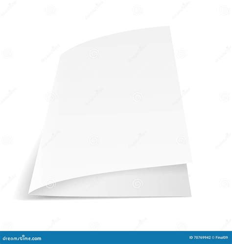 A Sheet Of Paper Folded In Half Stock Vector Illustration Of