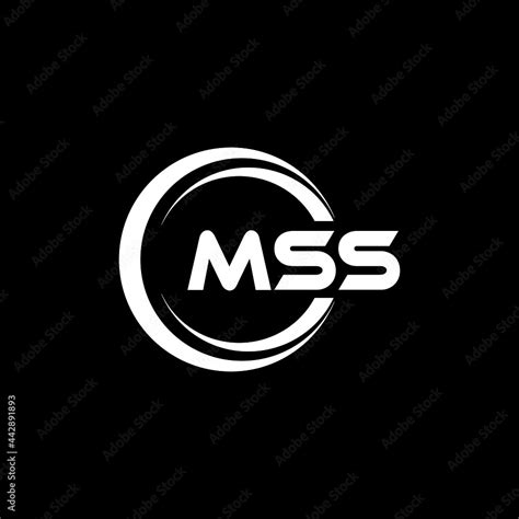 Mss Letter Logo Design With Black Background In Illustrator Vector