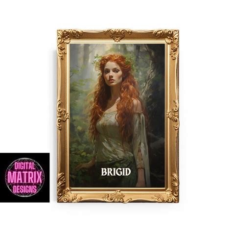 Brigid Celtic Goddess Wall Art Oil Painting Irish Mythology Prints ...