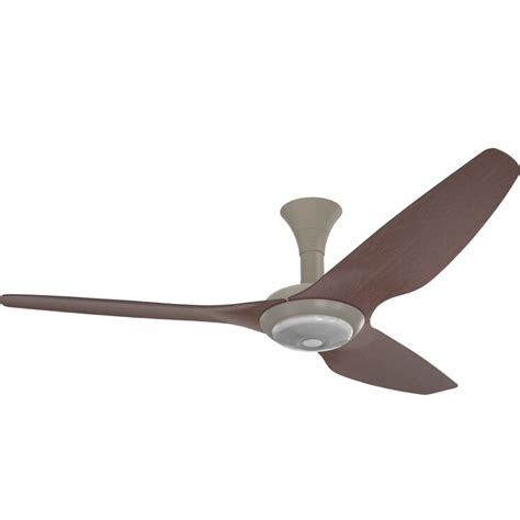 Big Ass Fans – 60" Haiku Gen 4 Satin Nickel Ceiling Fan with Cocoa Bamboo Blades and LED Light ...