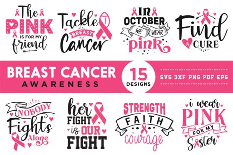 Breast Cancer Awareness SVG Bundle Vol 2 Graphic By CraftlabSVG