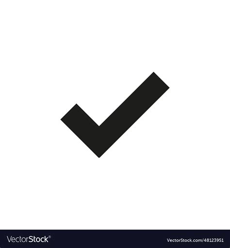 Tick Icon Royalty Free Vector Image Vectorstock
