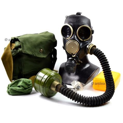 Soviet Gas Mask GP 7V Full Set Black Rubber Hose New Full Equipment