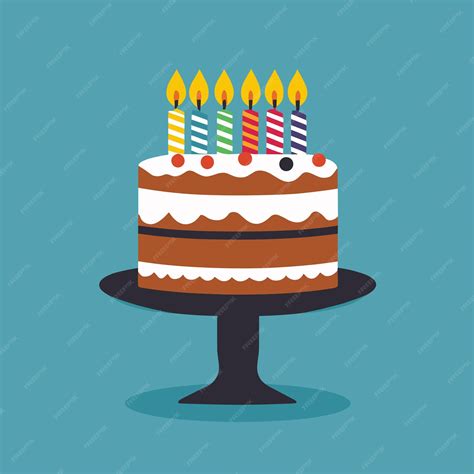 Premium Vector Birthday Cake Vector Illustration