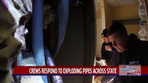 Firefighters Plumbers Keeping Busy With Bursting Pipes Due To Cold