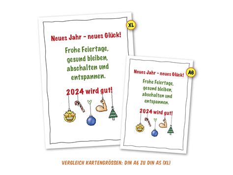 Hoffnungsfrohe Postkarte zu Weihnachten für ein gutes 2024