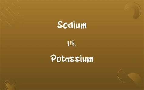 Sodium Vs Potassium Know The Difference