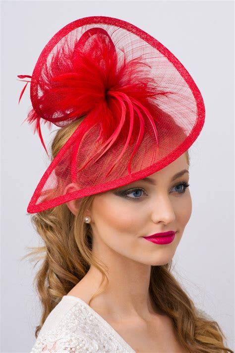 Victoria Fascinator Red Fascinatorstyles This Mesh Twist Fascinator