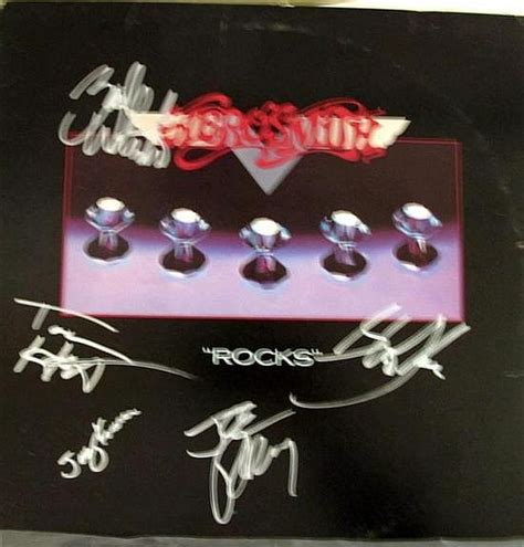 Aerosmith Rocks Lp Signed By Band With Coa And Cd Music Related