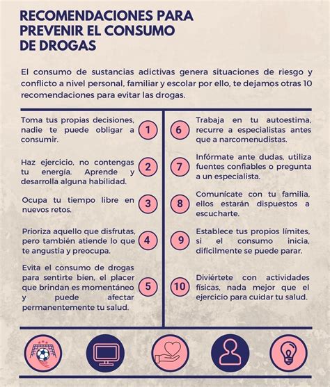 Menciona 7 Recomendaciones Para Evitar El Consumo De Drogas Brainly Lat