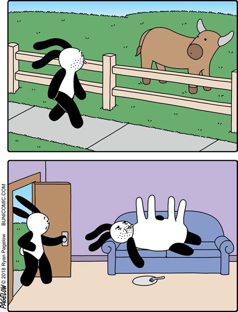 ﻿pñandblou© 2018 Ryan Pagelow Bunicomic Comics Cartoon Buni Cow Joyreactor