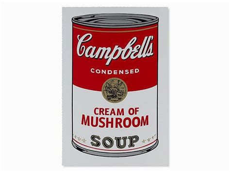 After Andy Warhol Campbells Soup I Cream Of Mushroom 196