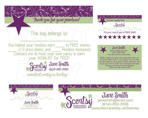 Printable Scentsy Business Cards