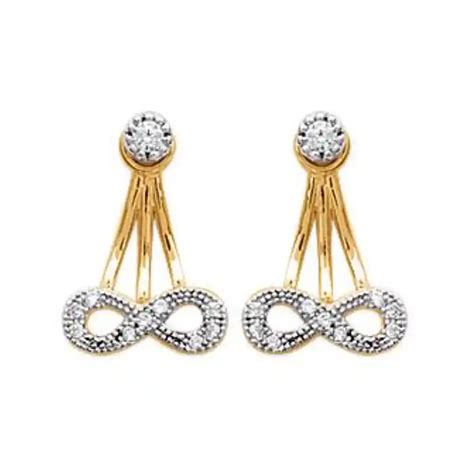 Boucles D Oreilles Contour De Lobe Infini Plaqu Or