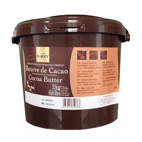 Manteca De Cacao 3 Kg Barry Callebaut