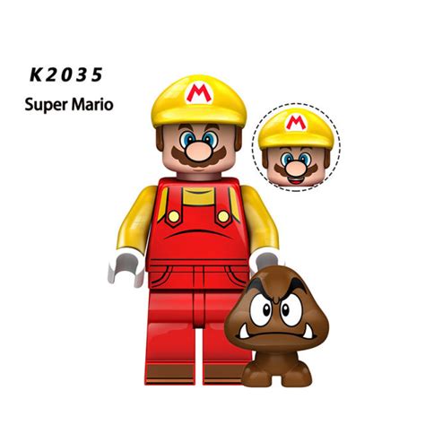 Mario Minifigs Bricks Wario Wiki Suit Compaible Accessories Kids Toys