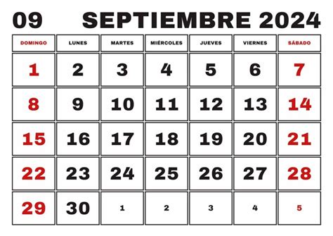 Calendario Septiembre 2024 Obtenga aquí el Calendario Septiembre 2024