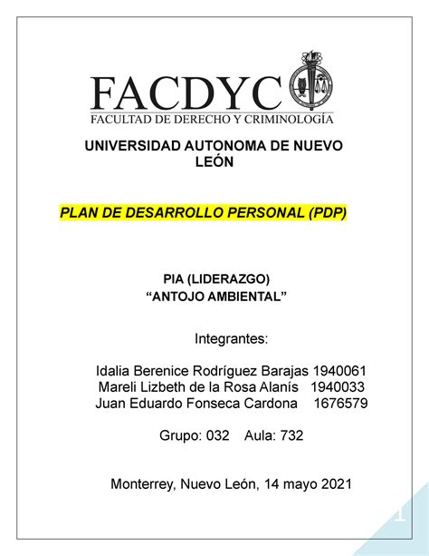 Pia Liderazgo Universidad Autonoma De Nuevo Le N Plan De Desarrollo