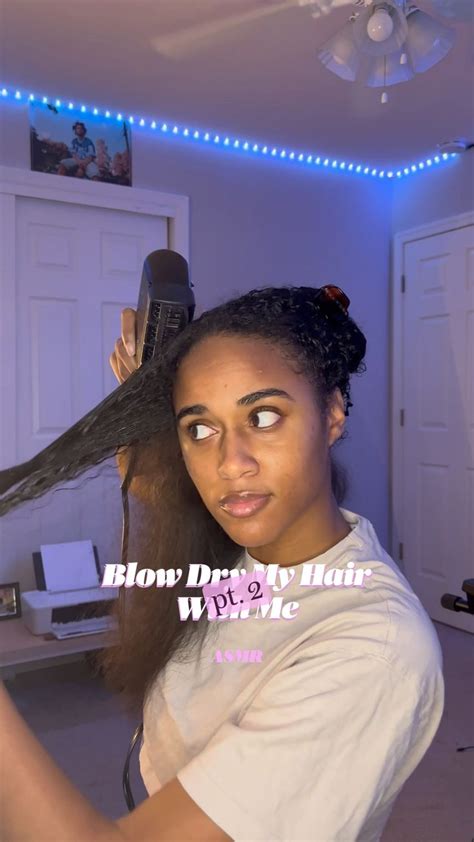 Blow Drying Naturally Curly Hair Blow Dry My Hair With Me Curly