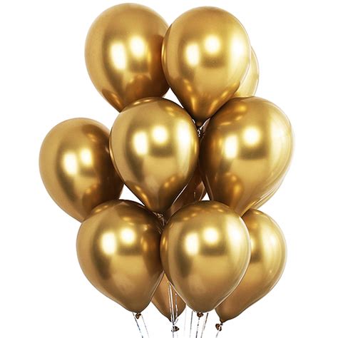 Buy Gold Chrome Metallic Balloons 5 Inch Helium Balloons Thick Latex