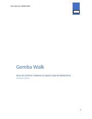 Gemba Walk Shannon LeBleu Docx Running Head GEMBA WALK Gemba Walk