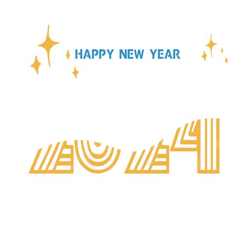 Happy New Year 2024 Text Greetings Decoration Happy New Year 2024