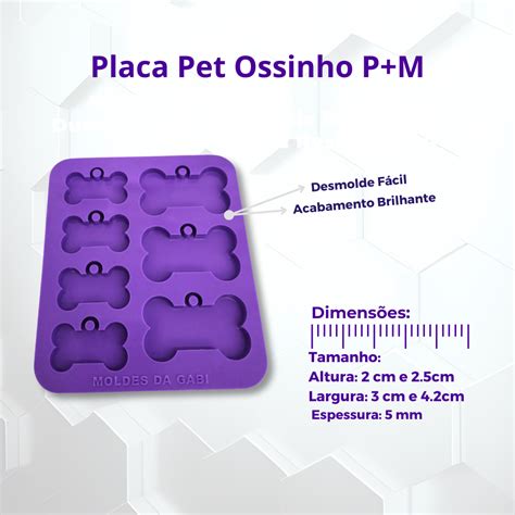 Molde De Silicone Ossinho Pet Coleira P M Resina Da Gabi Resina