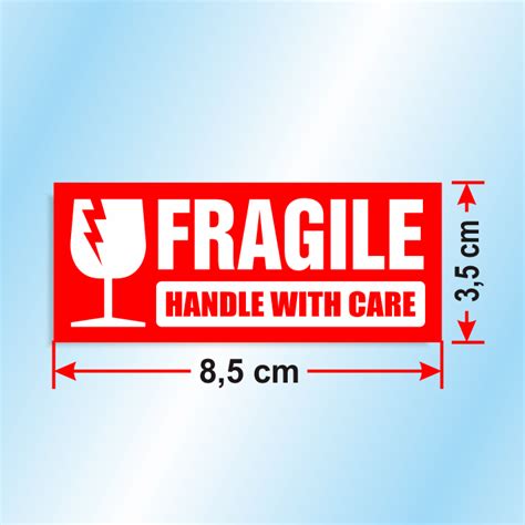 Sticker Label Fragile Handle With Care Stiker Awas Pecah X Cm