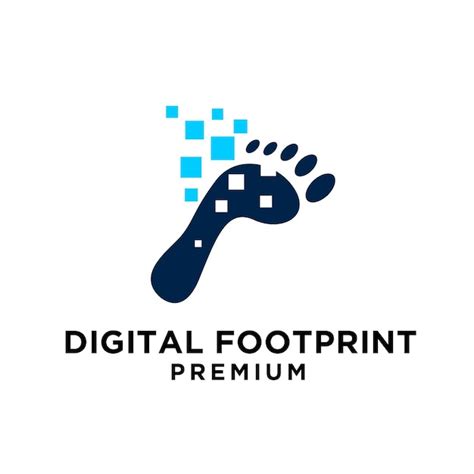 Premium Vector Digital Footprint Logo Icon Design Illustration