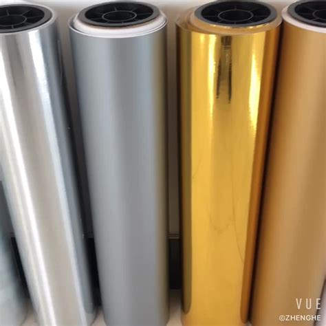 Advertising Pet Film Brushed Metallic Vinyl Self Adhesive Vinyl Paper