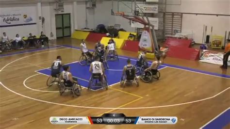 Basket In Carrozzina Finale Pazzesco Giulianova Sassari Youtube