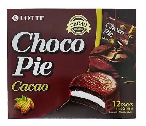Alfajor Coreano Chocopie Cacau Lotte 336g Nature Mercadolivre