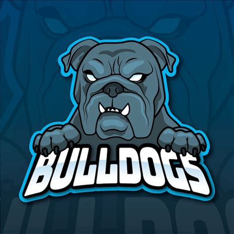 Free Vector | Hand drawn esport bulldog logo