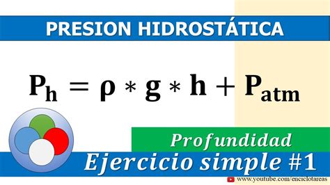 Ejercicio Resuelto De Presi N Hidrost Tica Determine La Profundidad