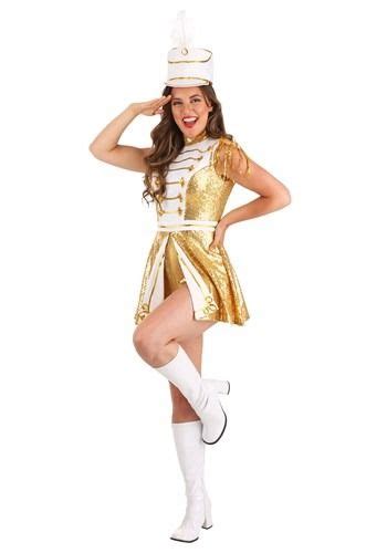 Golden Majorette Marching Band Women S Costume Costumes For Women Women Marching Band