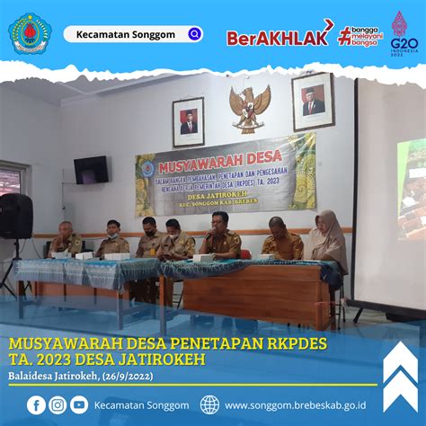 Musdes Penetapan Rkpdes Ta Di Desa Jatirokeh Kecamatan Songgom