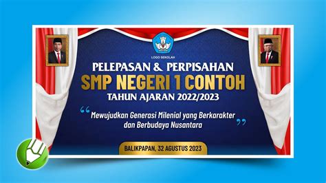 Contoh Banner Perpisahan Sekolah Cdr Gambar Spanduk Gambaran Bilarasa
