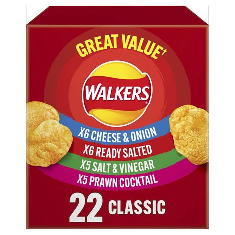 Walkers Classic Variety Multipack Crisps Box 22x25g