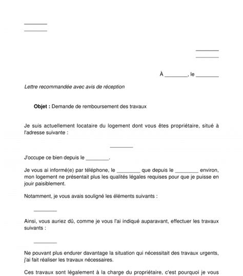 Lettre Au Propri Taire De Demande De Remboursement Hot Sex Picture