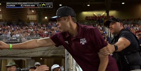 Texas Aandm Fans Ejected From Cws After Florida Dugout Incident