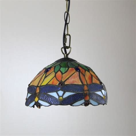 Canada 10 Inch Tiffany Style Pendant Lamp Vintage Pastoral Stained