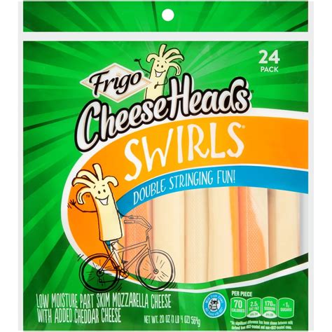 Frigo Cheese Heads Swirls Mozzarella And Cheddar Cheese 20 Oz 24 Ct