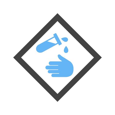 Corrosive Hazard Glyph Blue And Black Icon Vector Art At Vecteezy