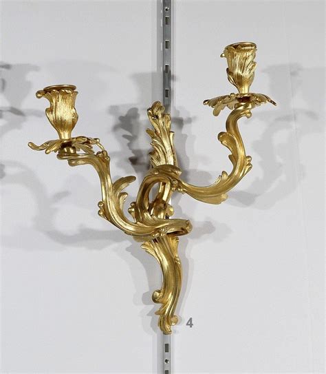 Proantic Quatre Appliques En Bronze Style Louis XV époque Napoléo